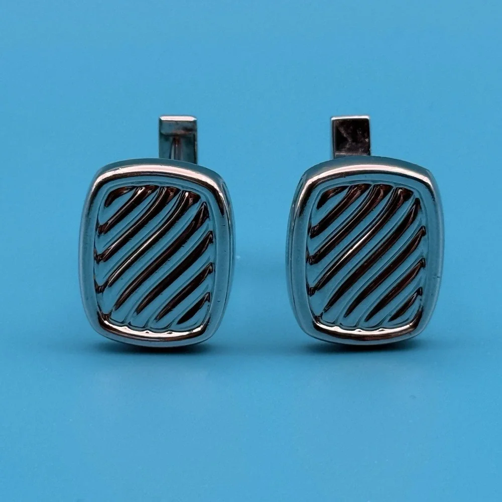 Vintage Dolan Bullock DB Sterling Silver Cable Twist Cufflinks Mens 19.7g Heavy